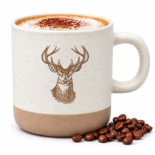 Hirsch tasse steingut - hirsch, ml