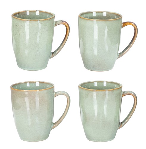 Steingut becher 4er set 300ml - set,