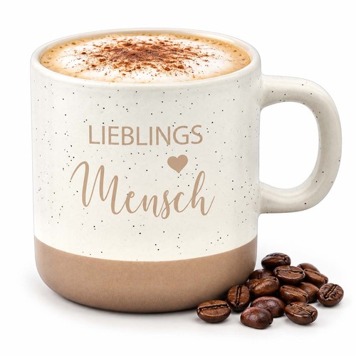 Tasse steingut lieblingsmensch - tasse,