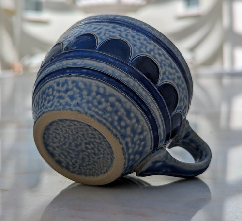 Rustikale steingut tasse - rustikale, blau